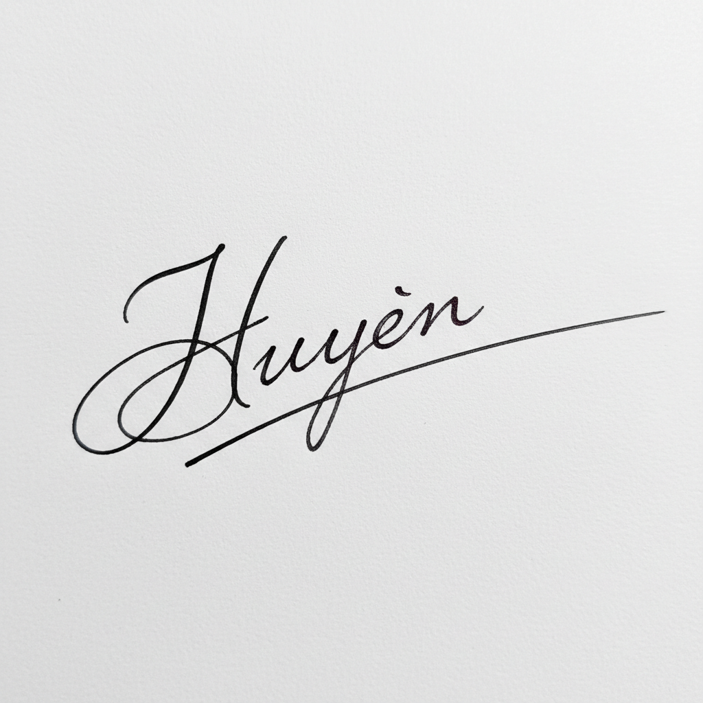 Mẫu chữ ký tên Huyền số 10