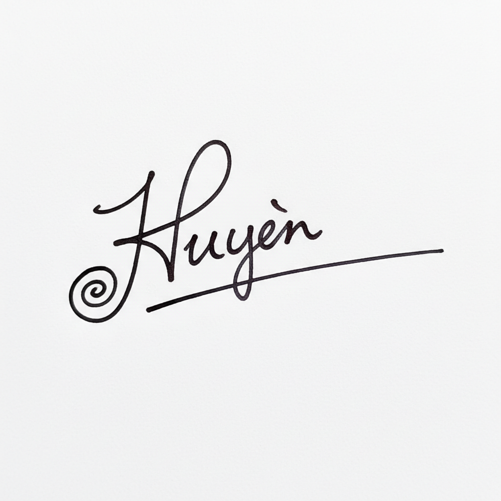 Mẫu chữ ký tên Huyền số 2