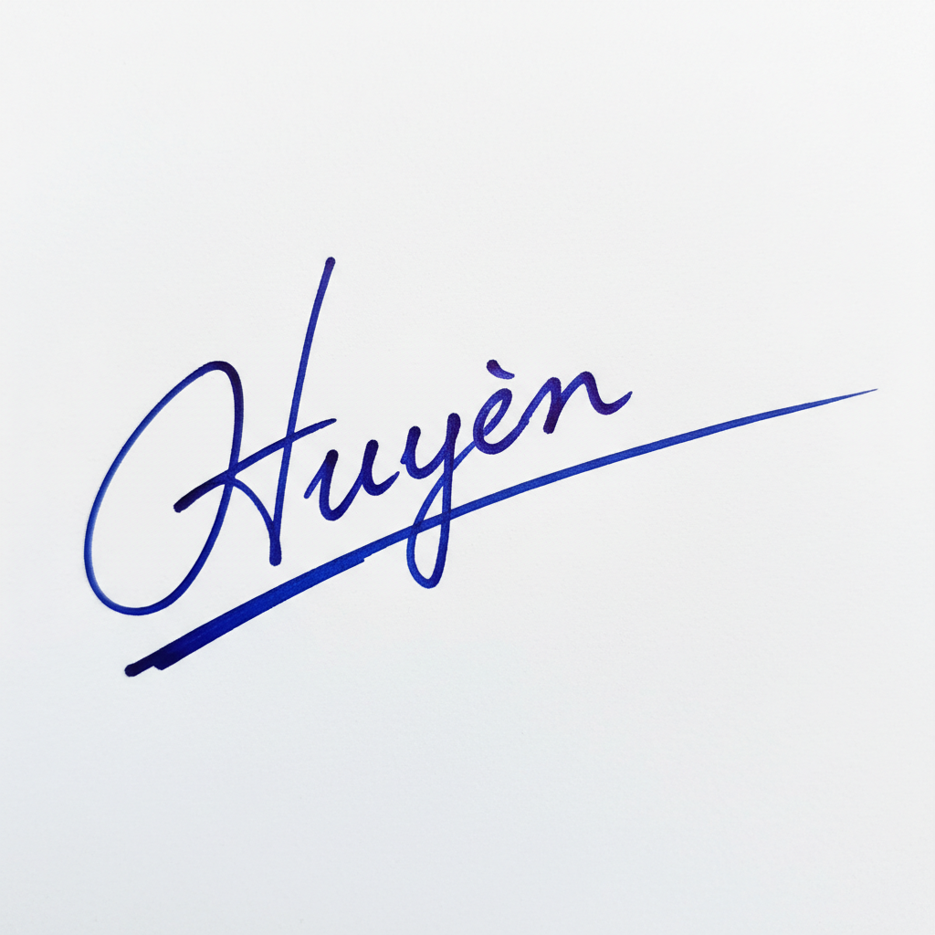 Mẫu chữ ký tên Huyền số 3