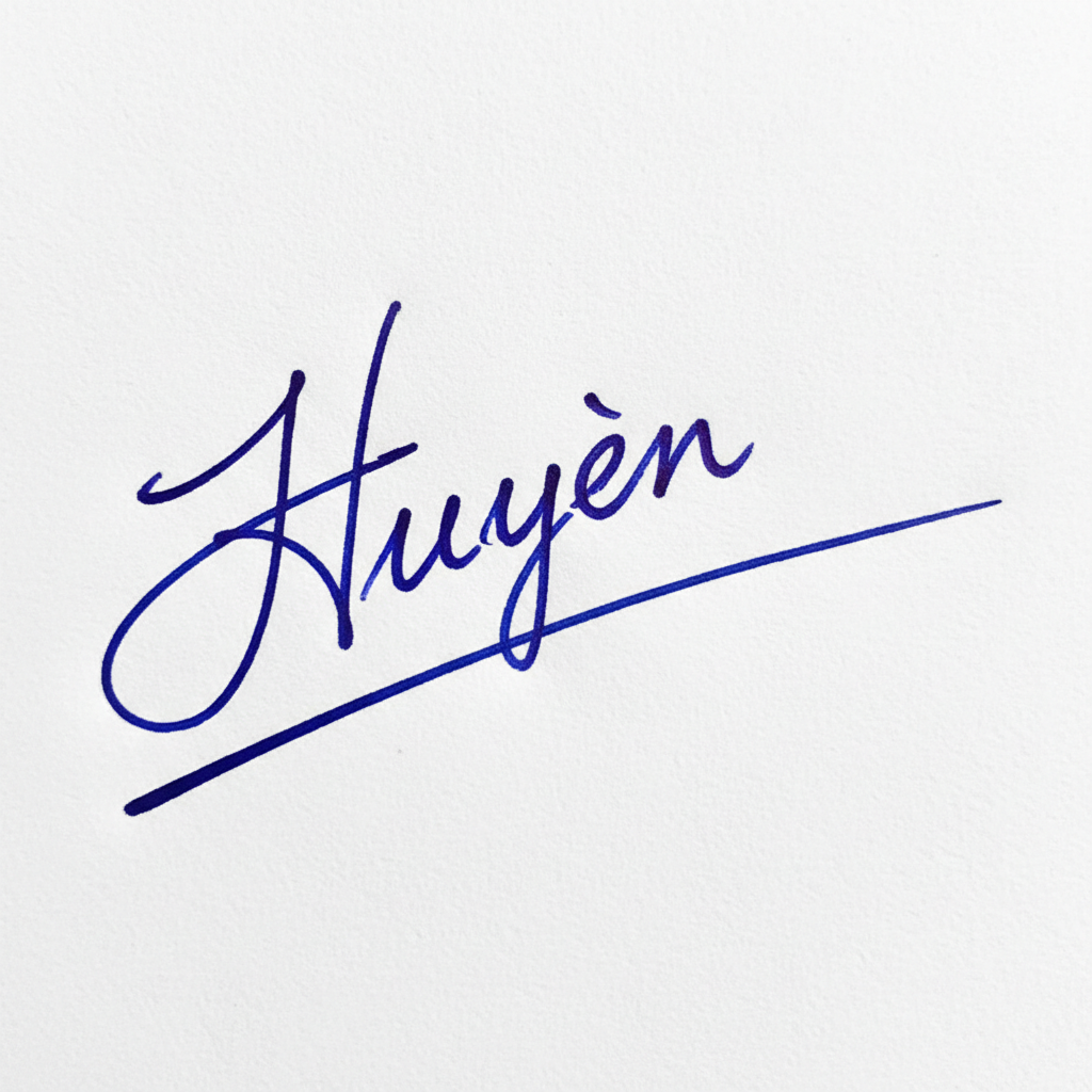Mẫu chữ ký tên Huyền số 3