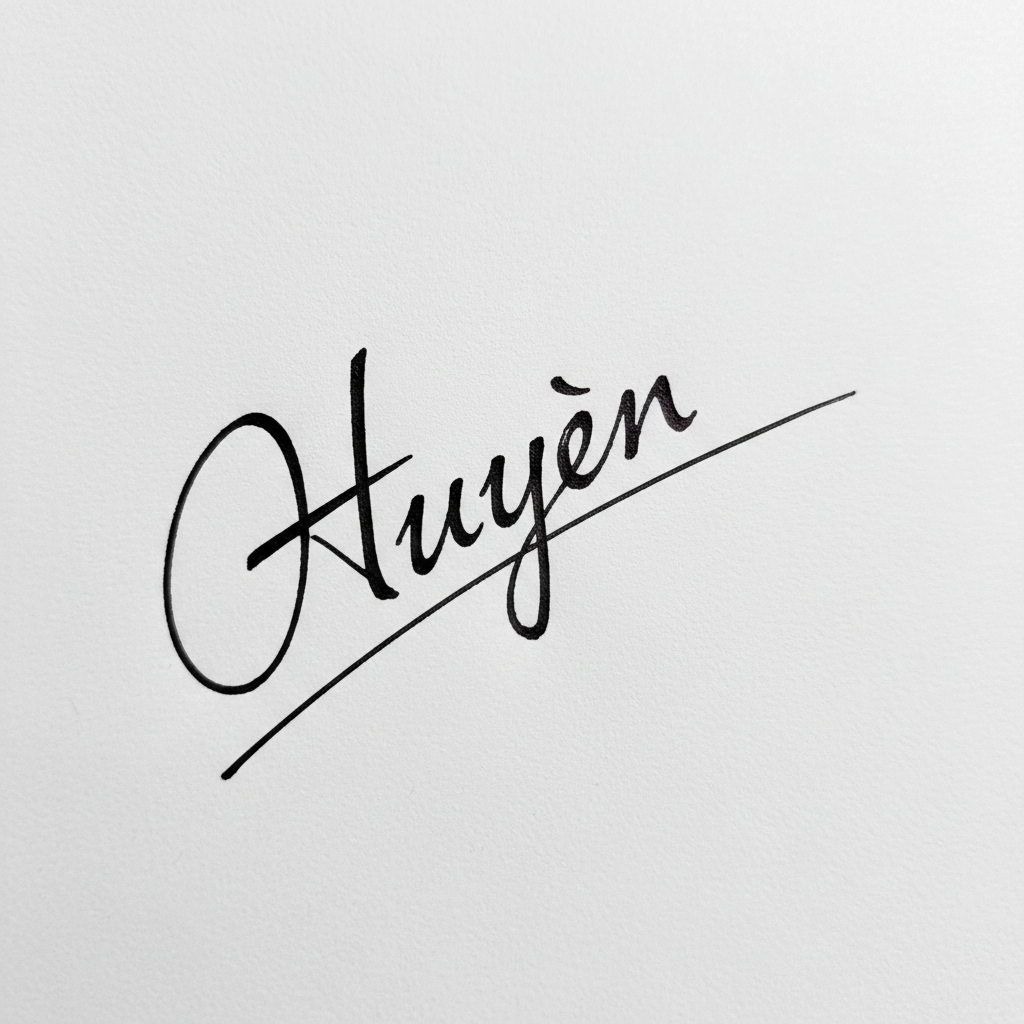Mẫu chữ ký tên Huyền số 5