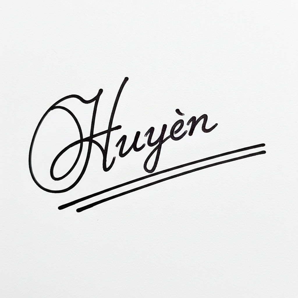 Mẫu chữ ký tên Huyền số 7