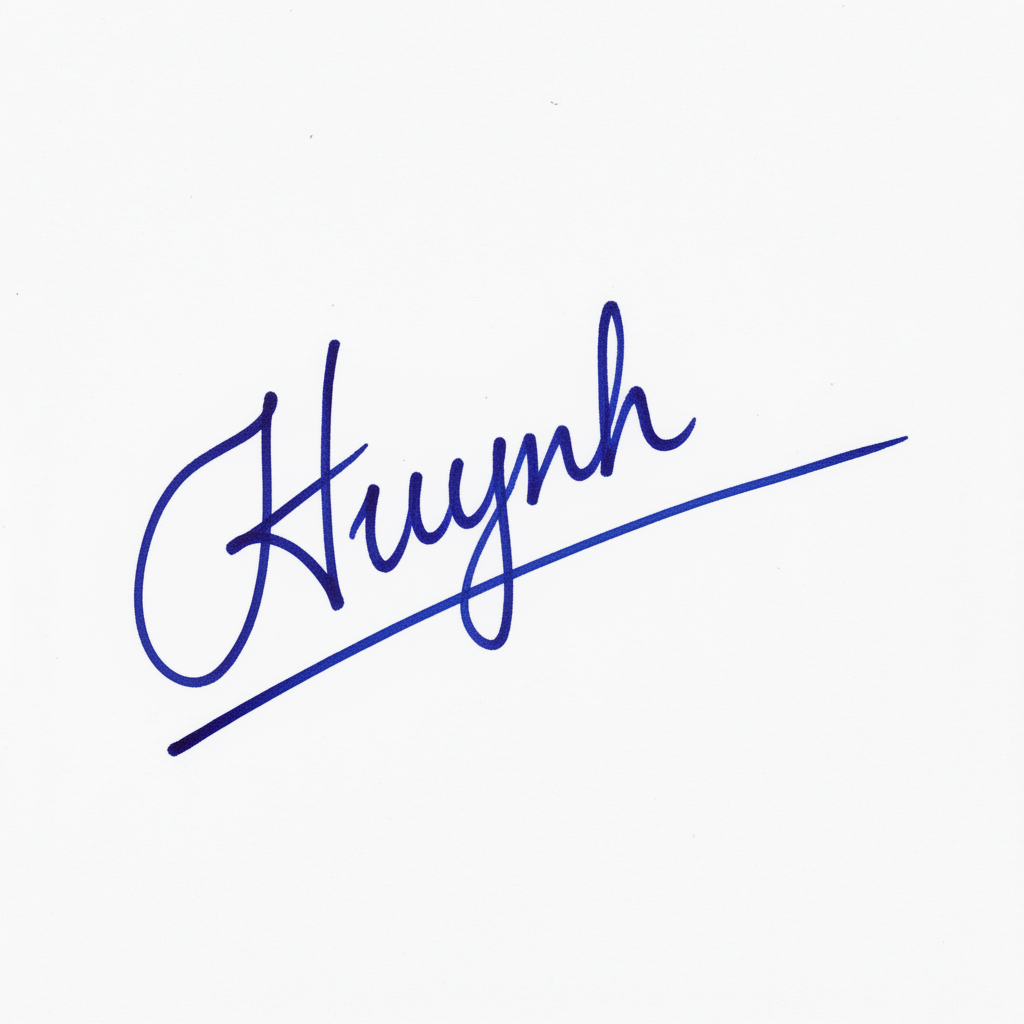 Mẫu chữ ký tên Huỳnh số 3