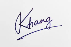 Mẫu chữ ký tên Khang số 1