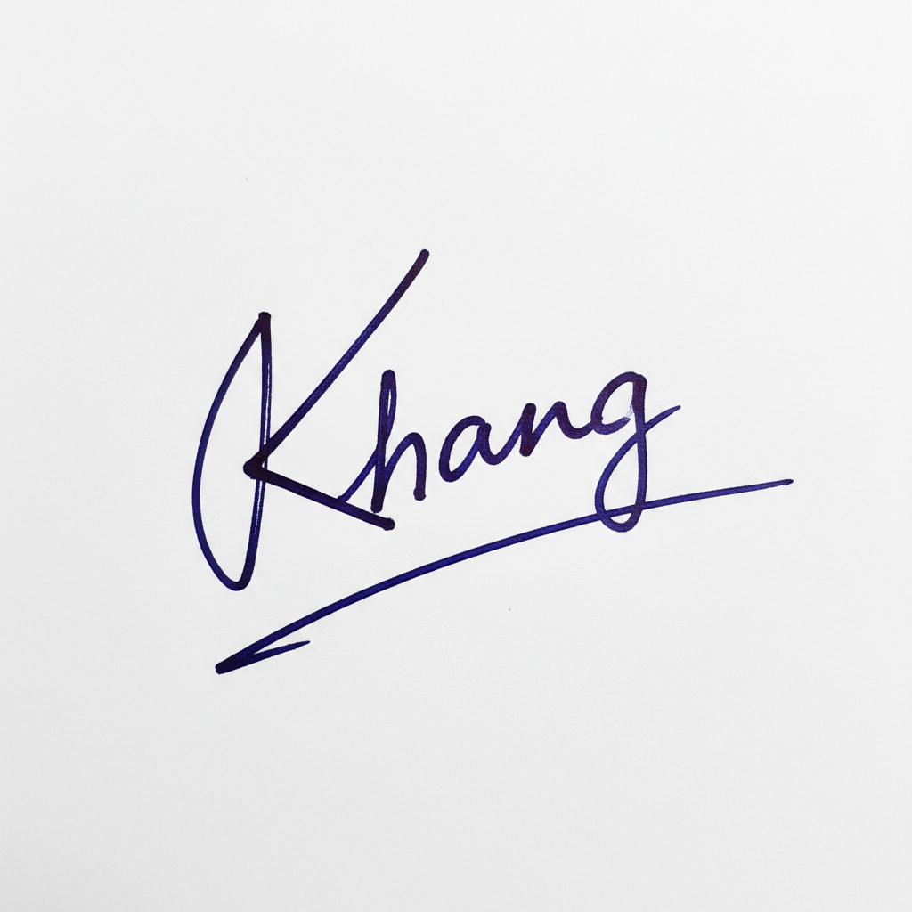 Mẫu chữ ký tên Khang số 1