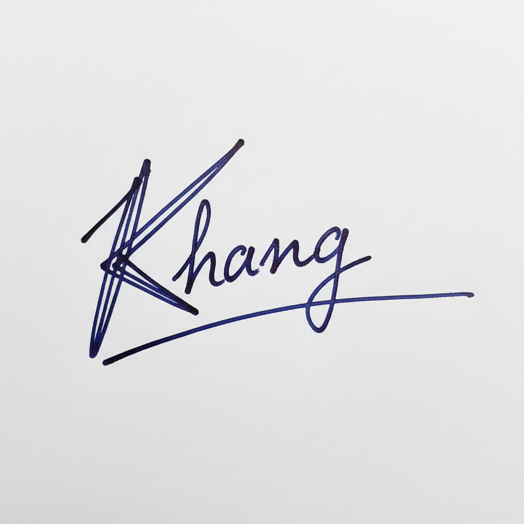Mẫu chữ ký tên Khang số 1