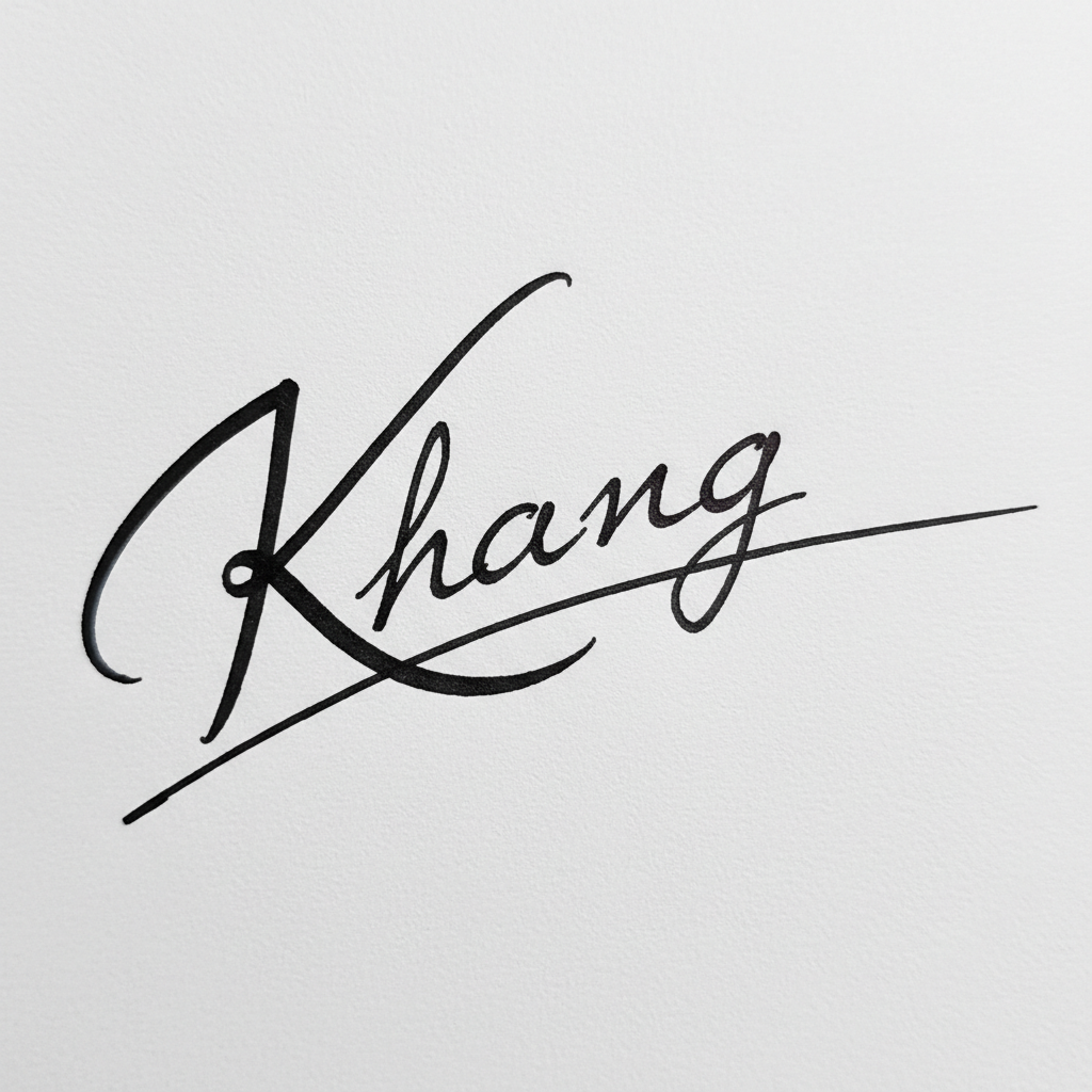 Mẫu chữ ký tên Khang số 10