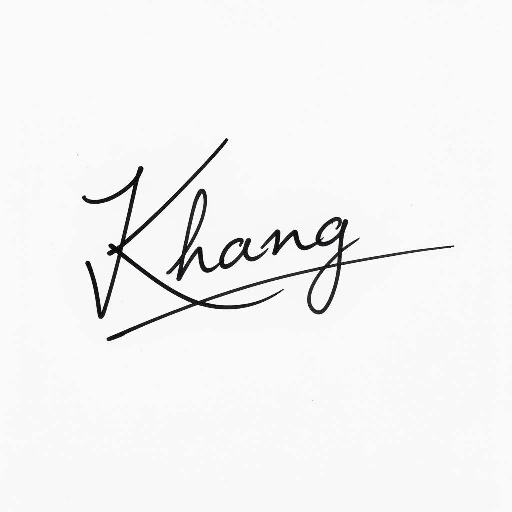 Mẫu chữ ký tên Khang số 10