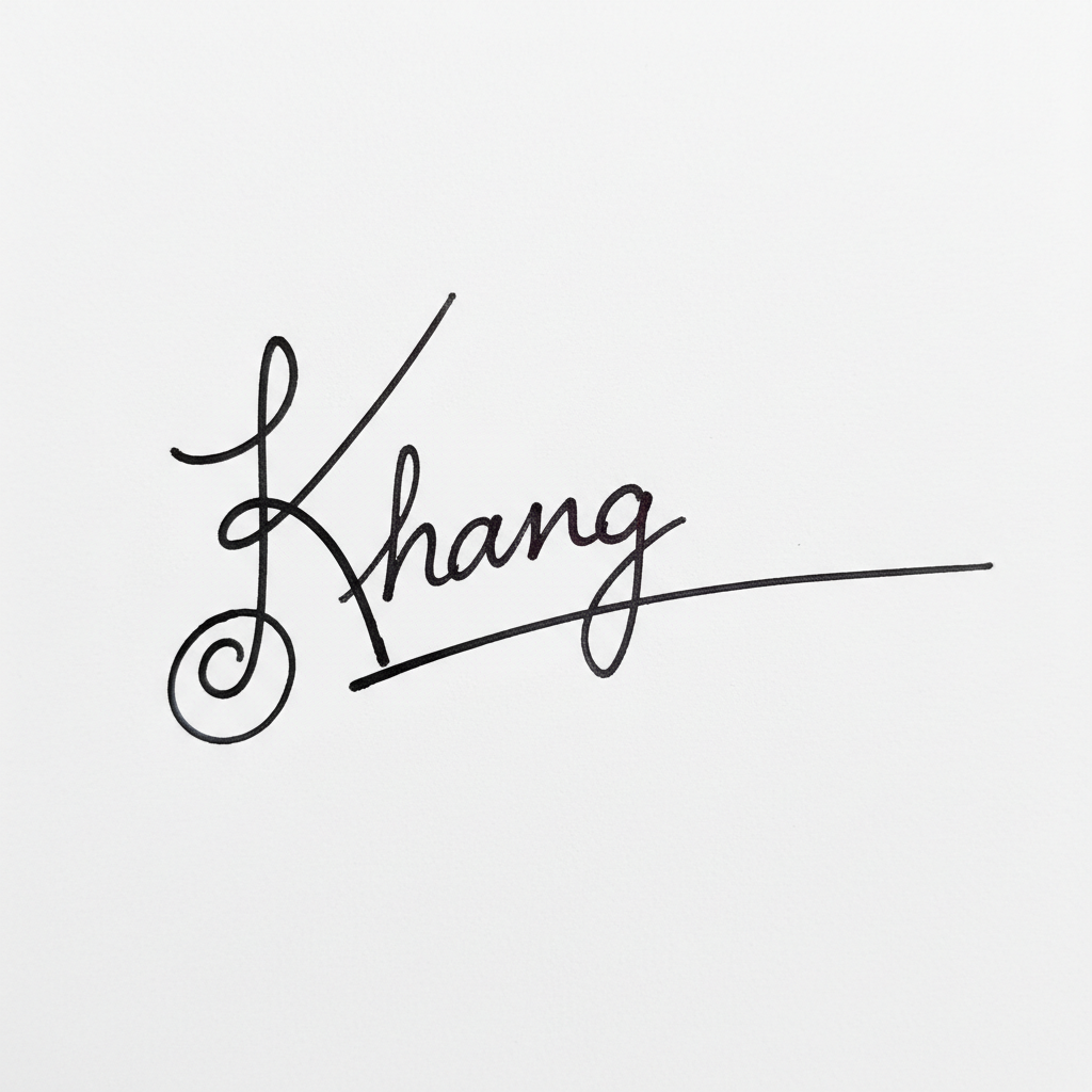 Mẫu chữ ký tên Khang số 2