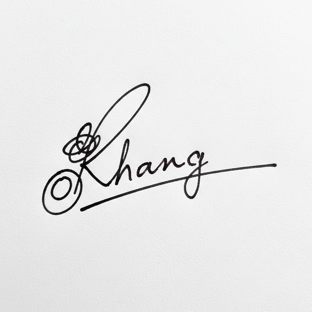 Mẫu chữ ký tên Khang số 2