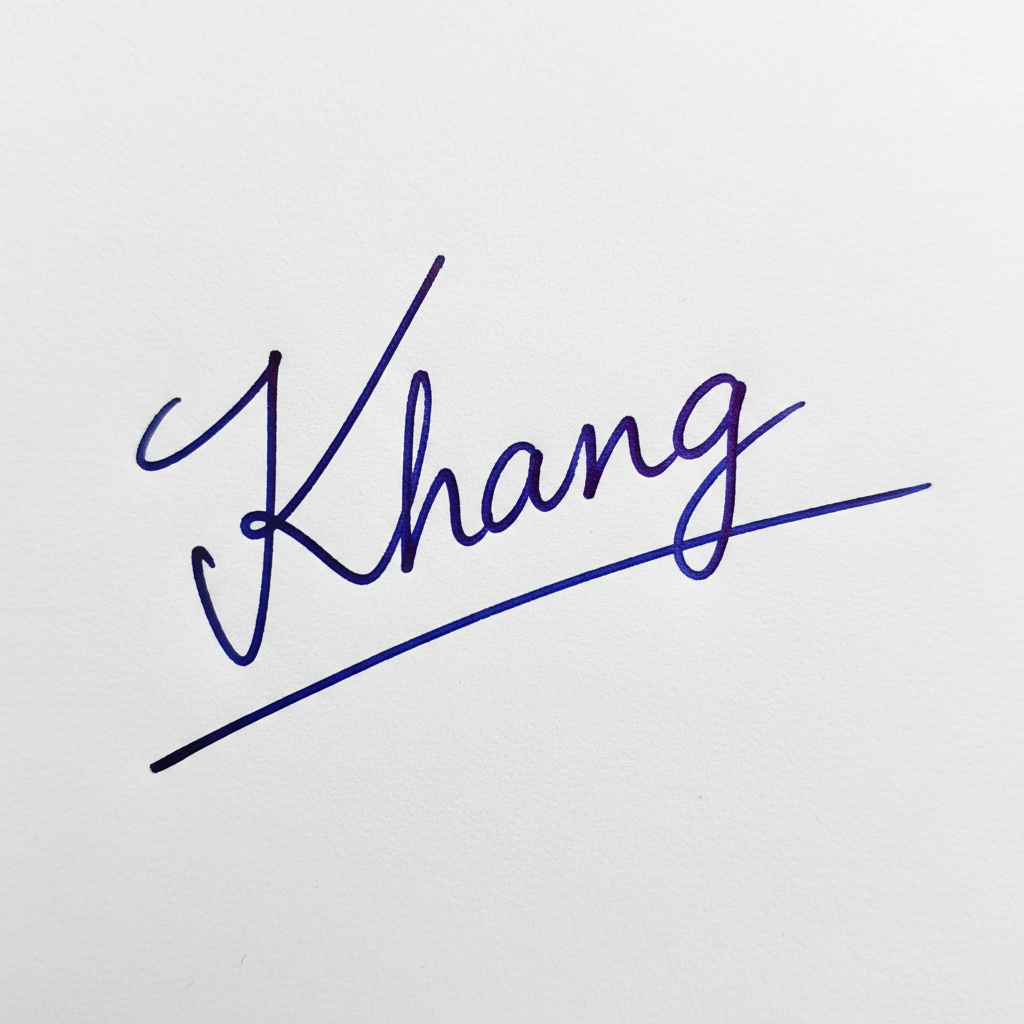 Mẫu chữ ký tên Khang số 3