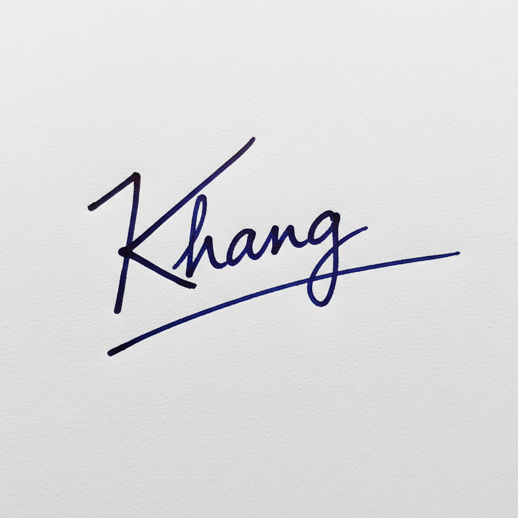 Mẫu chữ ký tên Khang số 4