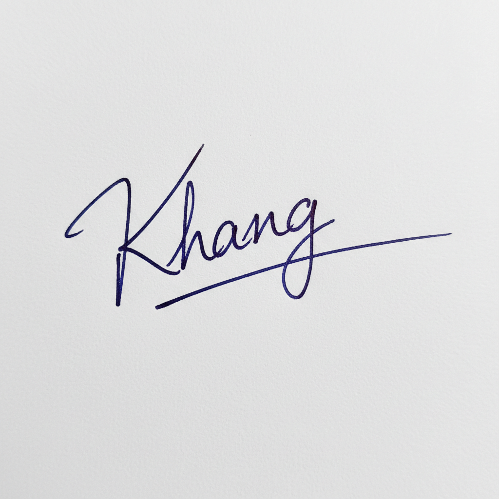 Mẫu chữ ký tên Khang số 4