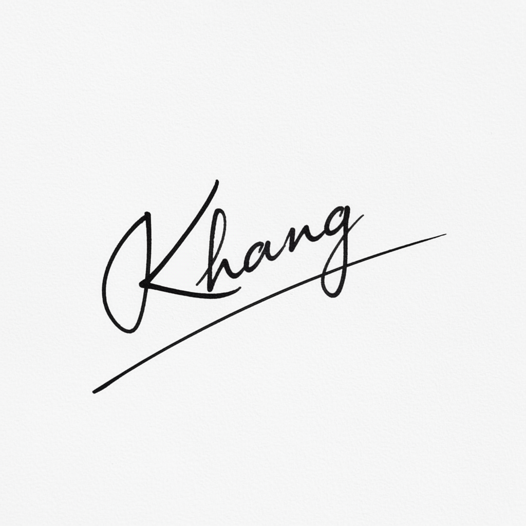 Mẫu chữ ký tên Khang số 5