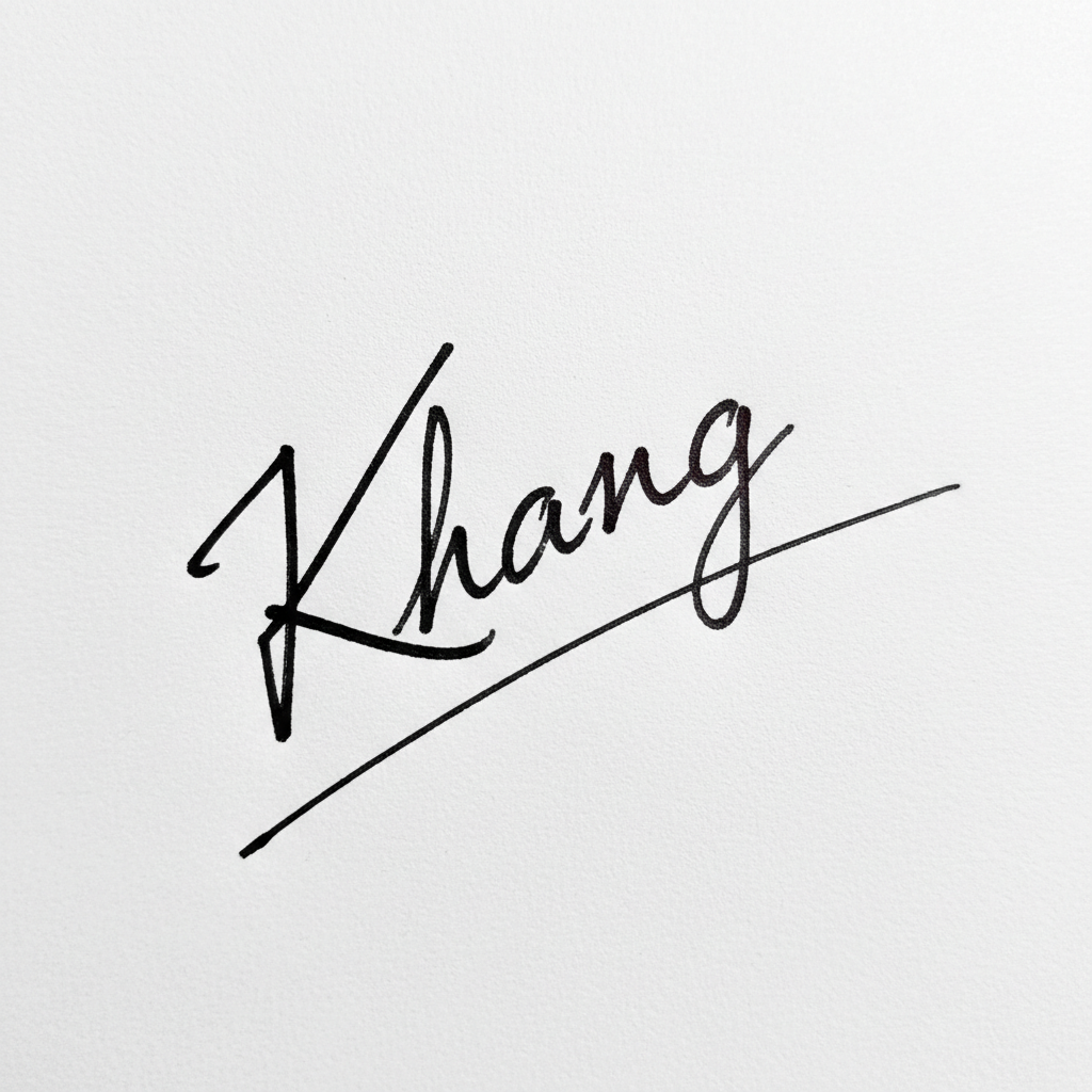 Mẫu chữ ký tên Khang số 5