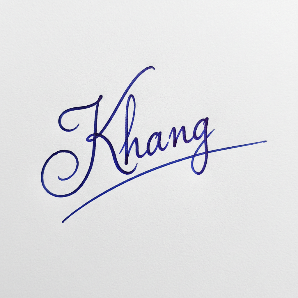 Mẫu chữ ký tên Khang số 6