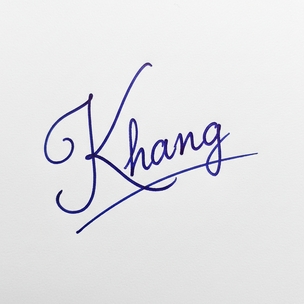Mẫu chữ ký tên Khang số 6