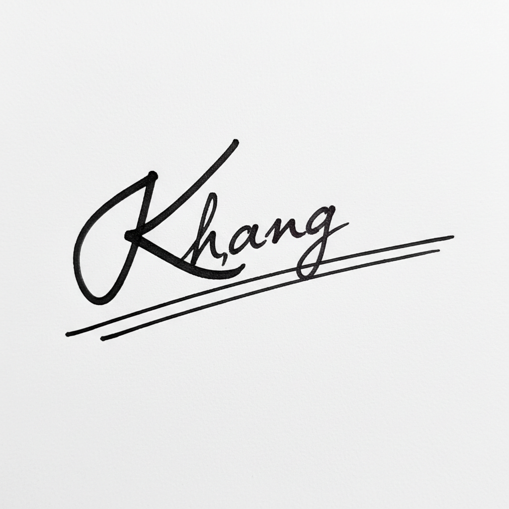 Mẫu chữ ký tên Khang số 7
