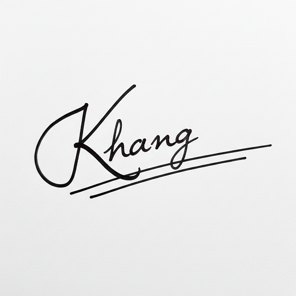 Mẫu chữ ký tên Khang số 7