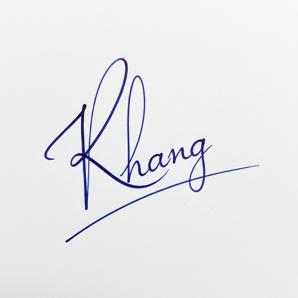 Mẫu chữ ký tên Khang số 8