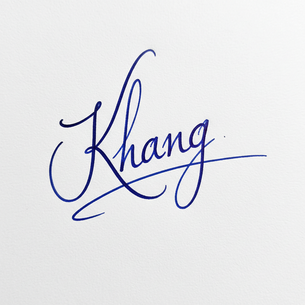 Mẫu chữ ký tên Khang số 8