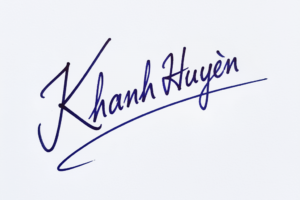 Mẫu chữ ký tên Khánh Huyền số 1