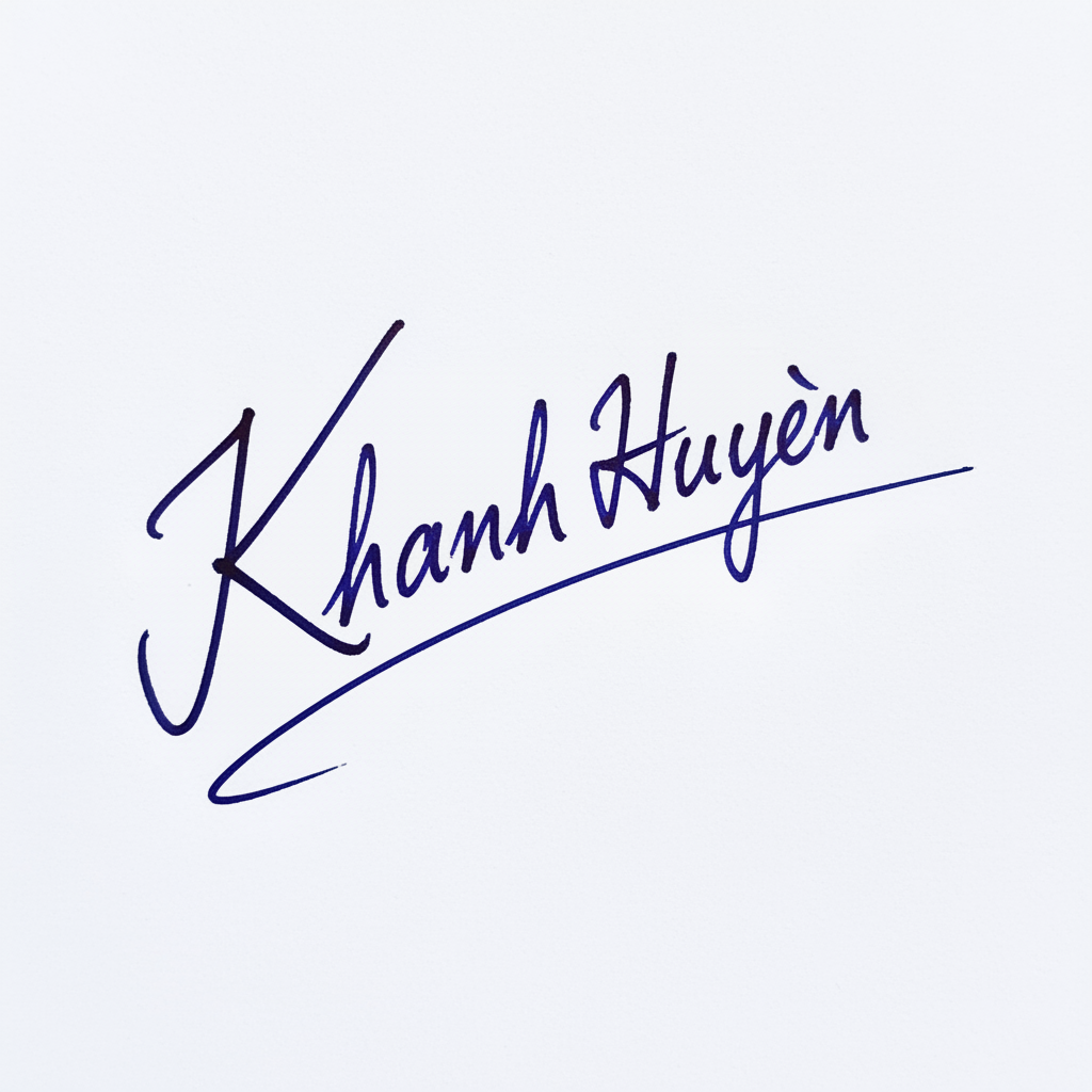 Mẫu chữ ký tên Khánh Huyền số 1