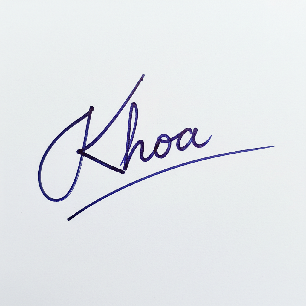 Mẫu chữ ký tên Khoa số 1