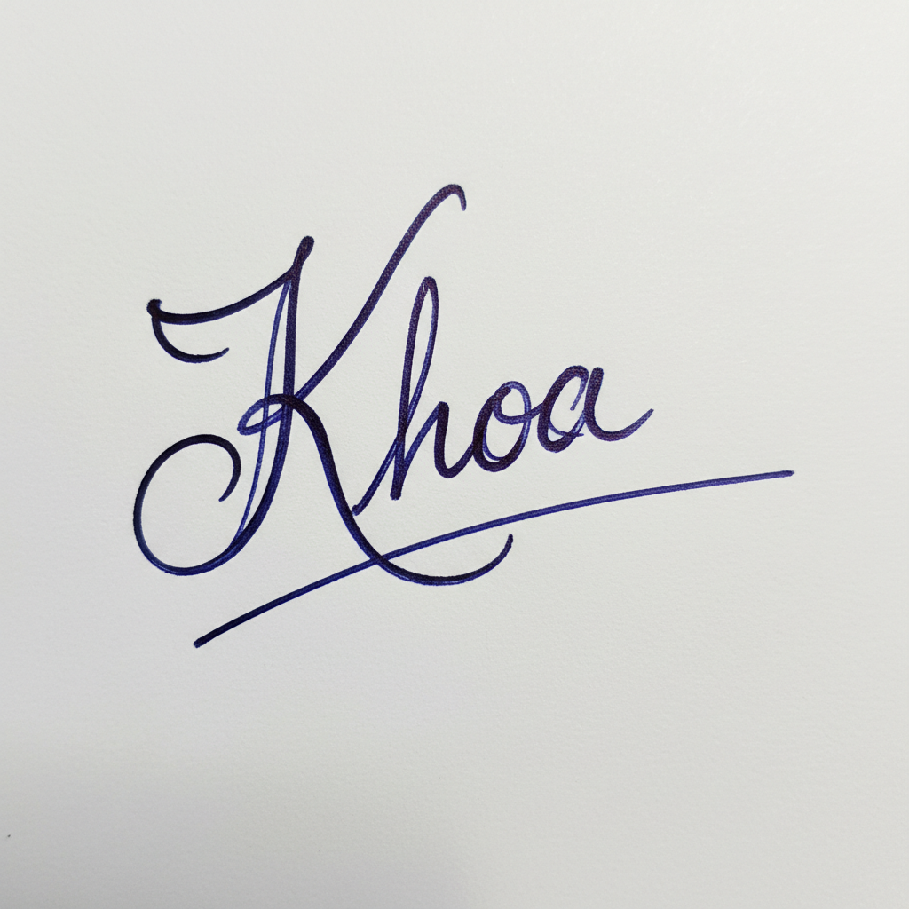 Mẫu chữ ký tên Khoa số 1