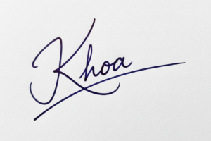 Mẫu chữ ký tên Khoa số 1