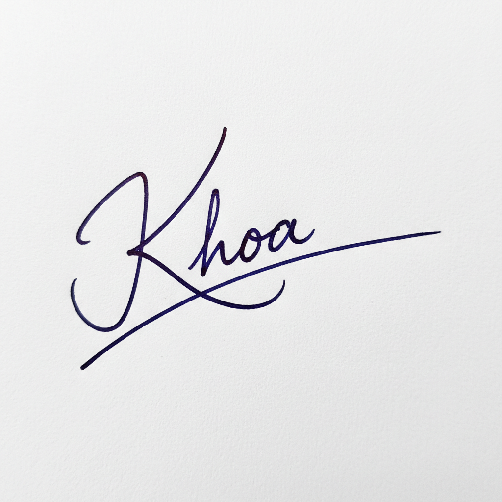 Mẫu chữ ký tên Khoa số 1