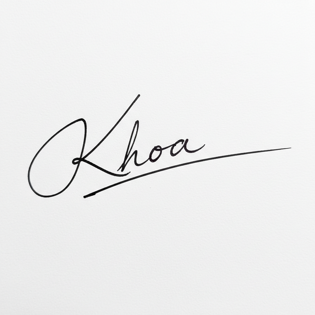 Mẫu chữ ký tên Khoa số 10