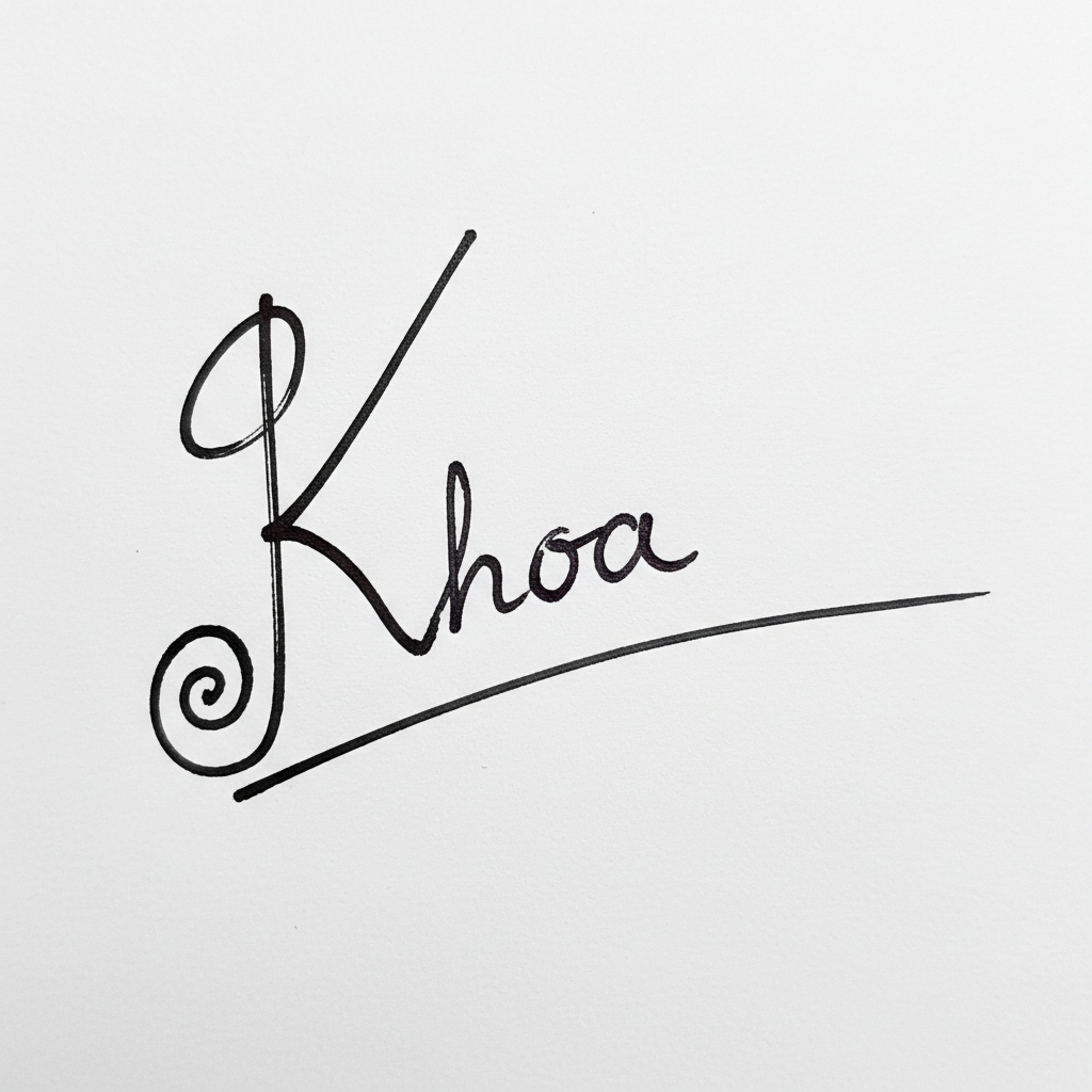 Chữ Ký Theo Tên Khoa: Bí Quyết Tạo Dấu Ấn Độc Đáo và Thu Hút Tài Lộc Mẫu chữ ký tên Khoa số 2