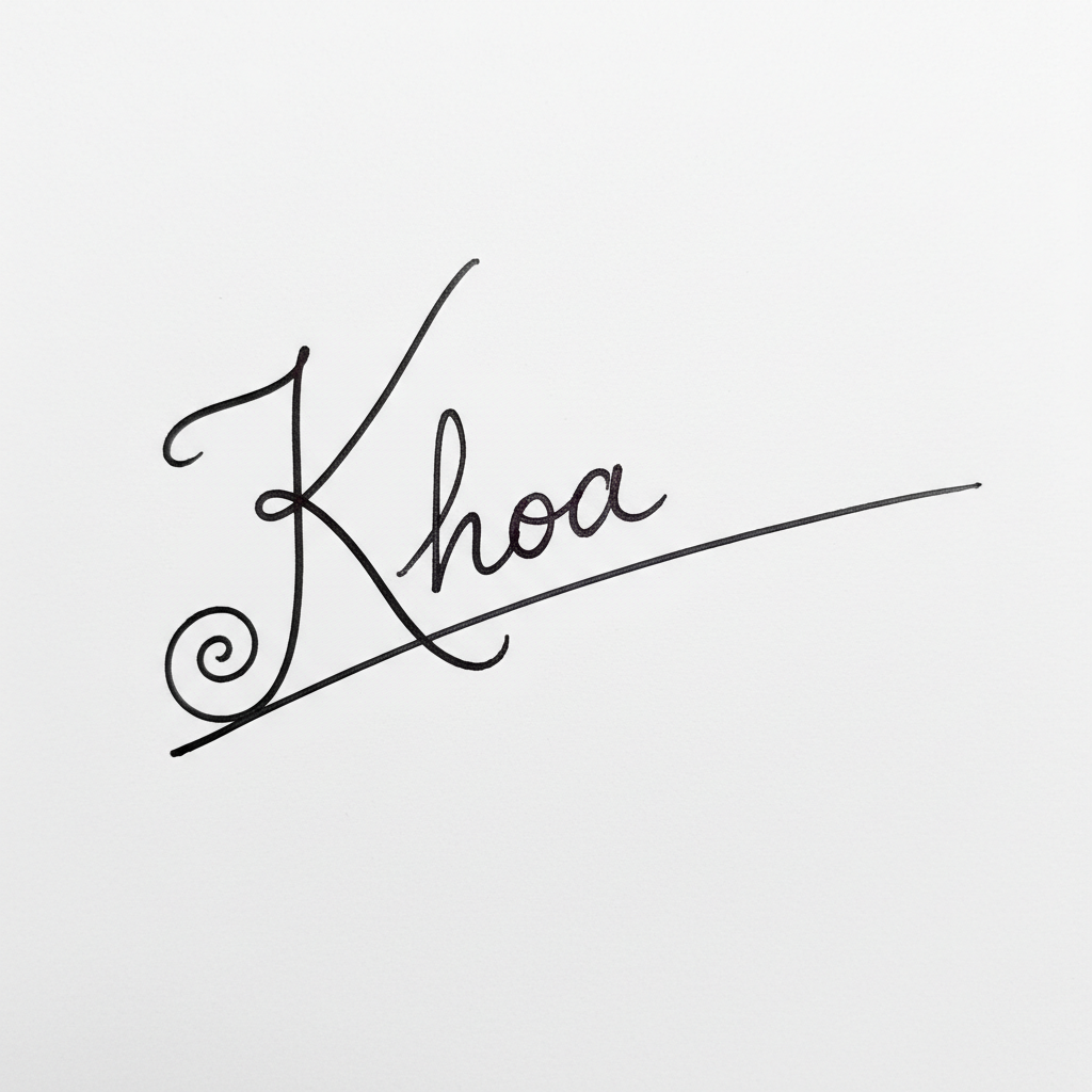 Mẫu chữ ký tên Khoa số 2