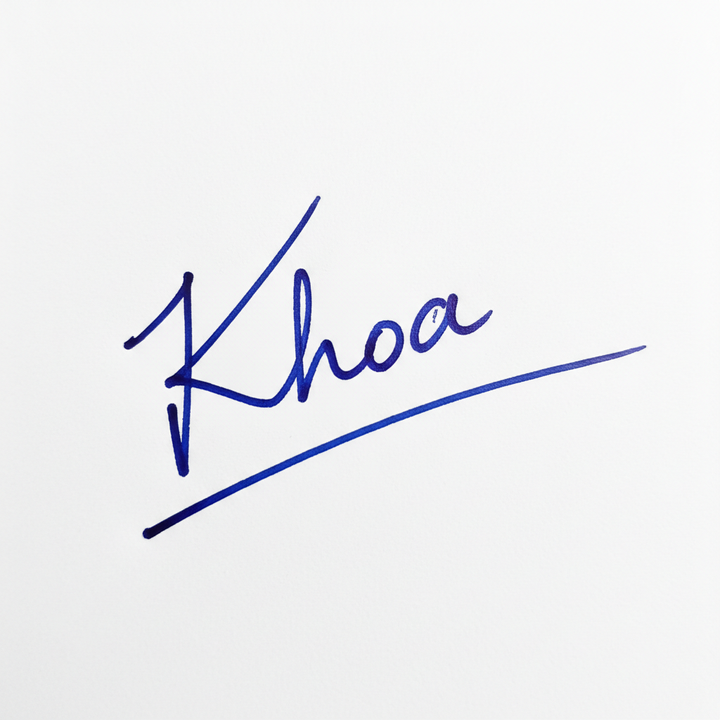 Chữ Ký Theo Tên Khoa: Bí Quyết Tạo Dấu Ấn Độc Đáo và Thu Hút Tài Lộc Mẫu chữ ký tên Khoa số 3