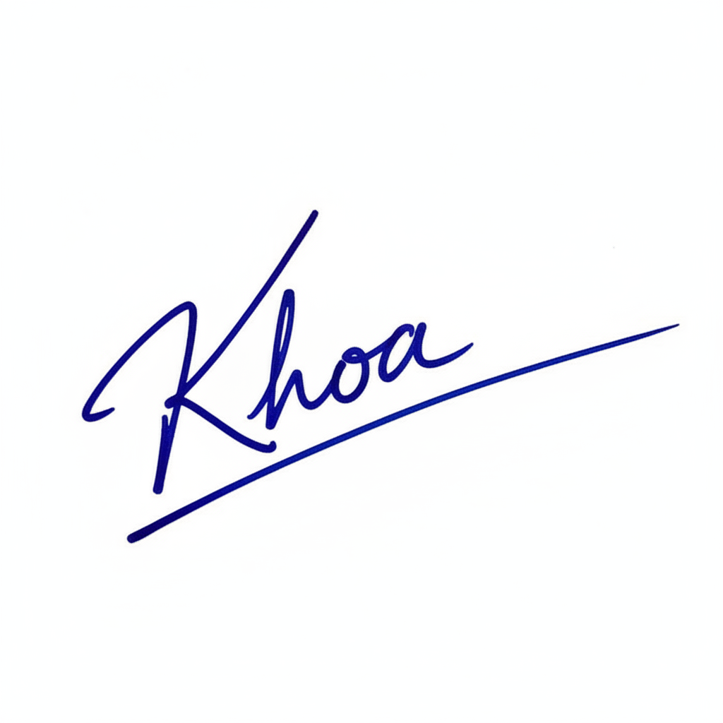 Mẫu chữ ký tên Khoa số 3