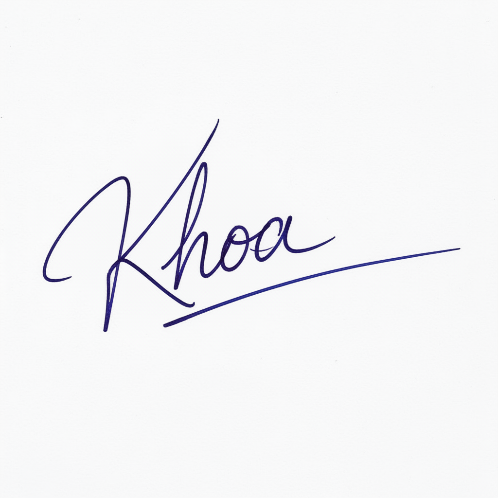Mẫu chữ ký tên Khoa