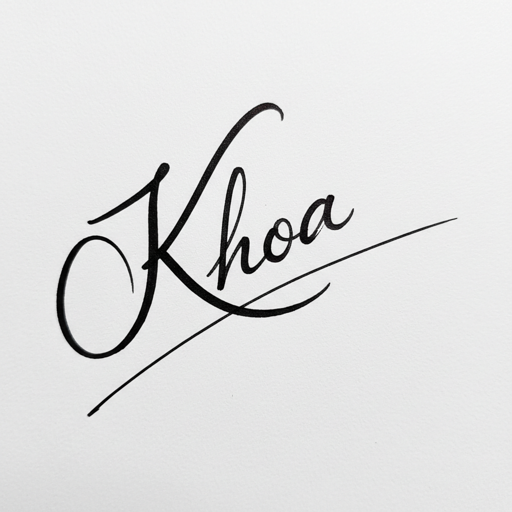 Chữ Ký Theo Tên Khoa: Bí Quyết Tạo Dấu Ấn Độc Đáo và Thu Hút Tài Lộc Mẫu chữ ký tên Khoa số 5