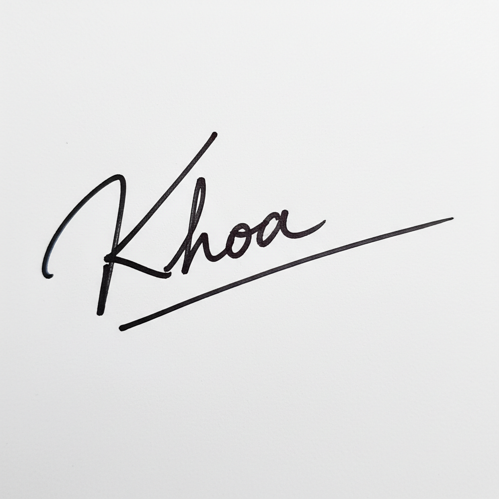 Mẫu chữ ký tên Khoa số 7