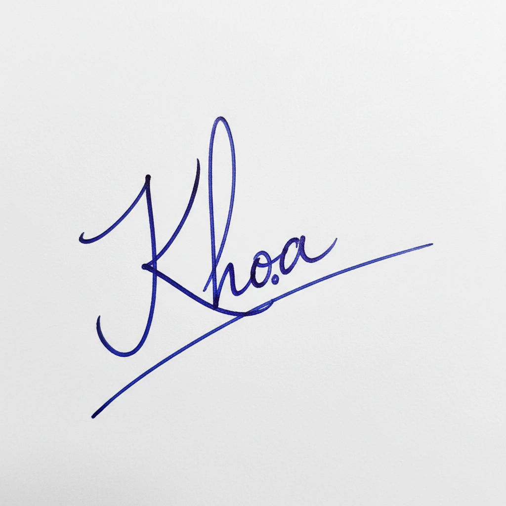 Chữ Ký Theo Tên Khoa: Bí Quyết Tạo Dấu Ấn Độc Đáo và Thu Hút Tài Lộc Mẫu chữ ký tên Khoa số 8