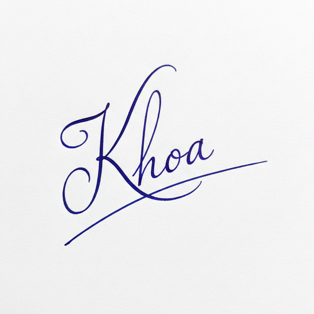 Mẫu chữ ký tên Khoa số 8