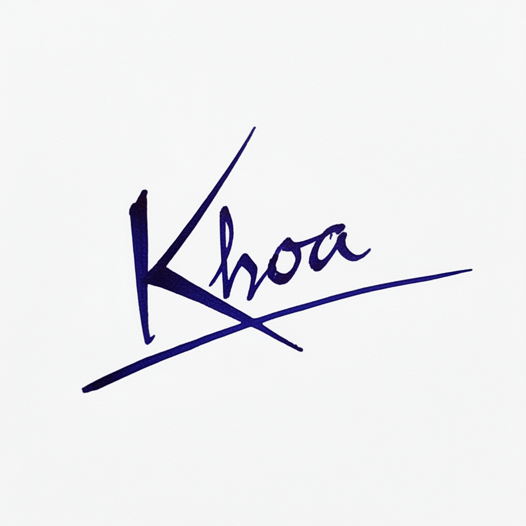 Mẫu chữ ký tên Khoa số 9