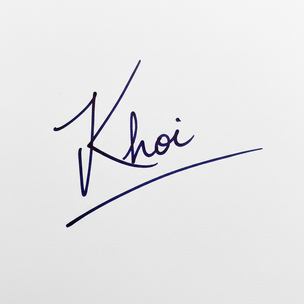 Mẫu chữ ký tên Khôi số 1