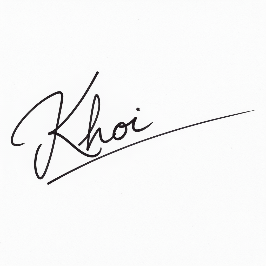 Mẫu chữ ký tên Khôi số 10