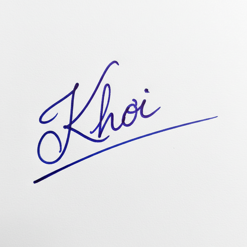 Mẫu chữ ký tên Khôi số 3