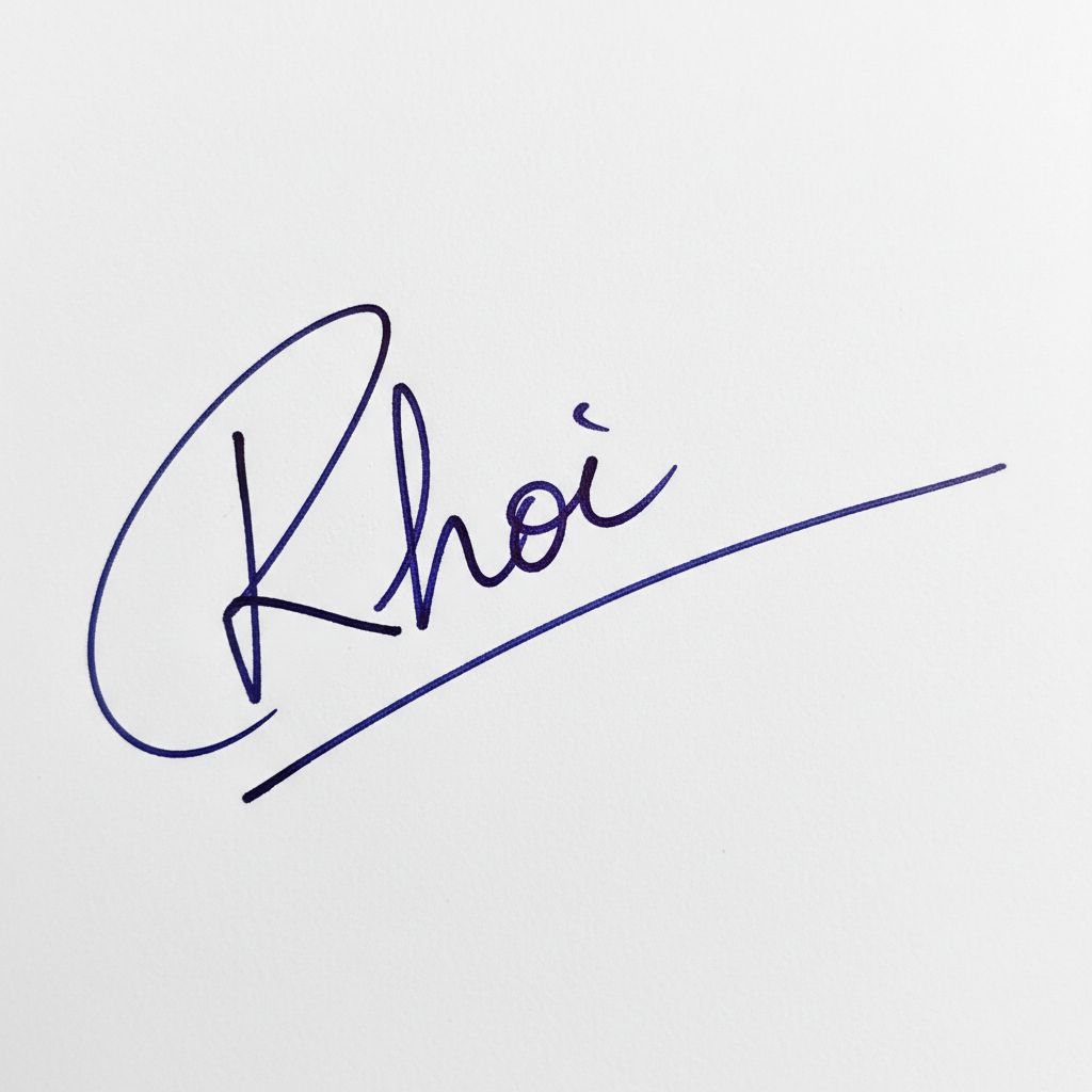 Mẫu chữ ký tên Khôi số 4