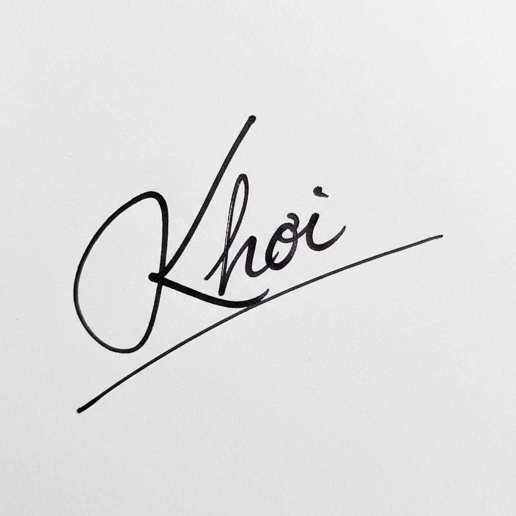 Mẫu chữ ký tên Khôi số 5