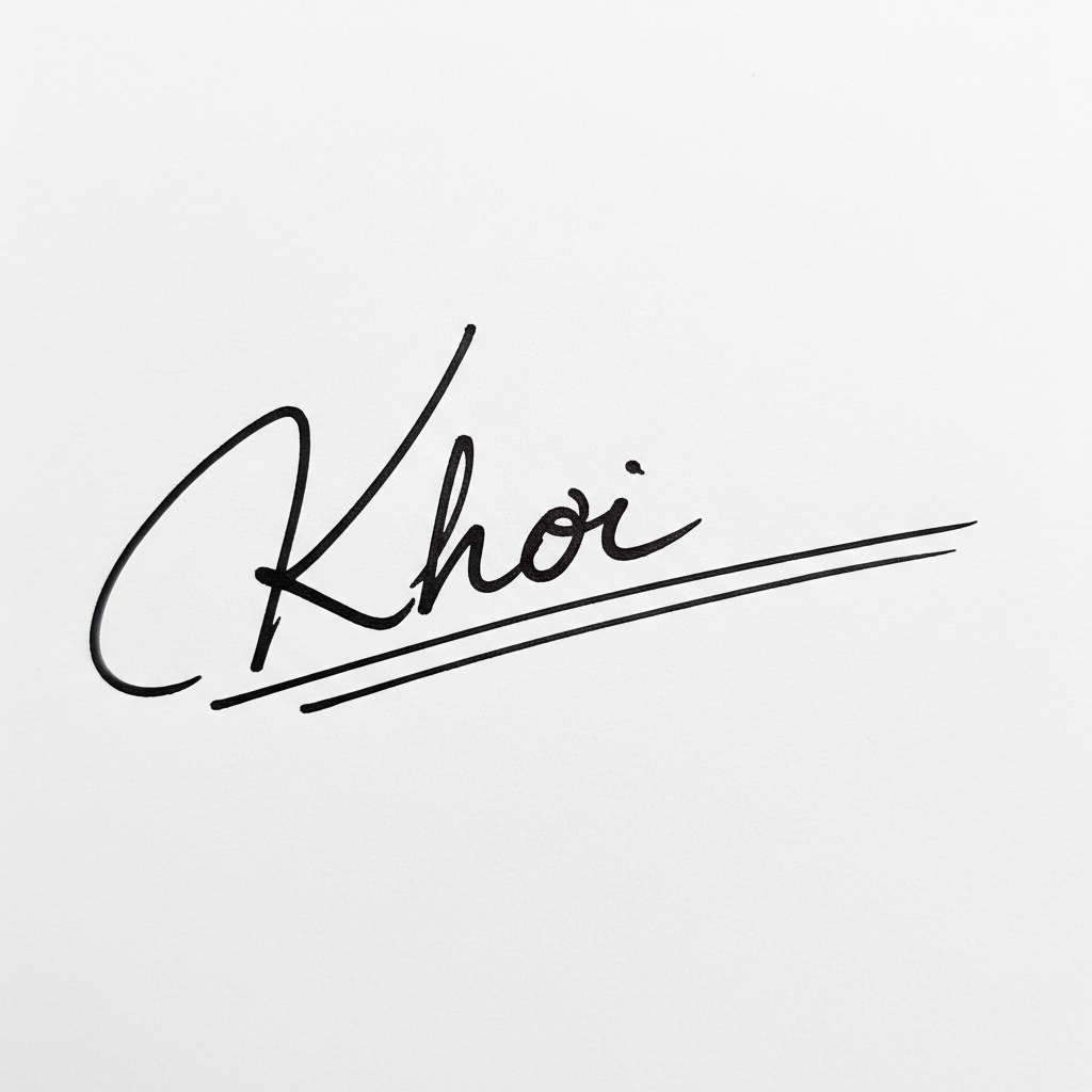 Mẫu chữ ký tên Khôi số 7