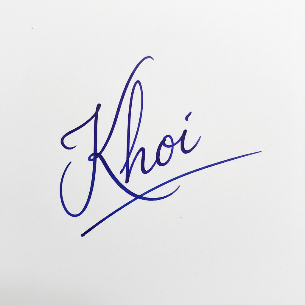 Mẫu chữ ký tên Khôi số 8