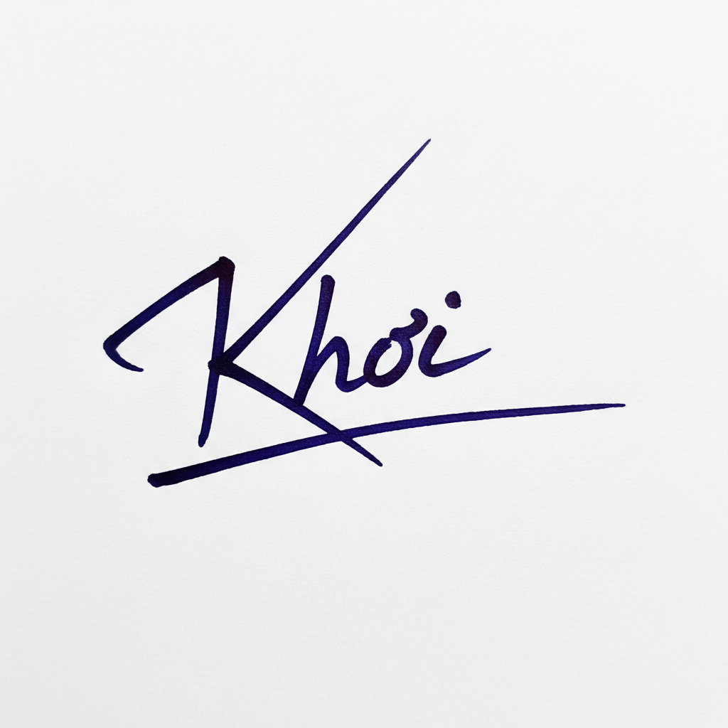 Mẫu chữ ký tên Khôi số 9